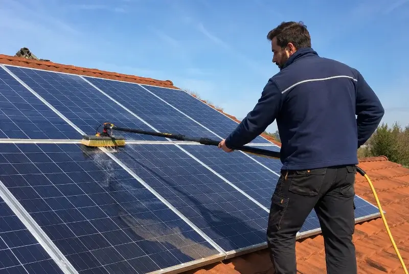Nettoyage et entretien de panneaux solaires au Barcarès