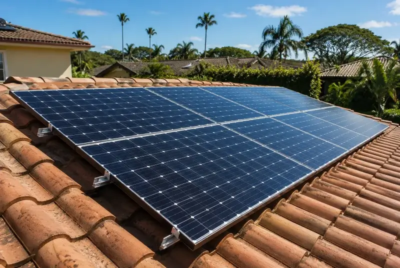 Installation de panneaux solaires au Barcarès